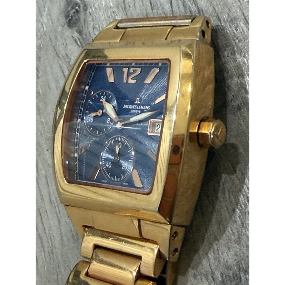 Jacques Lemans Geneve G120 Blue Dial Sapphire Crystal Chronograph Watch